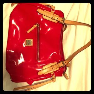 Dooney & Bourke large patent leather Nina satchel
